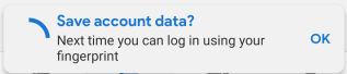 Save MyChat account data for biometric authentication