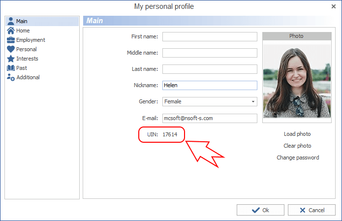 How to view own UIN in MyChat