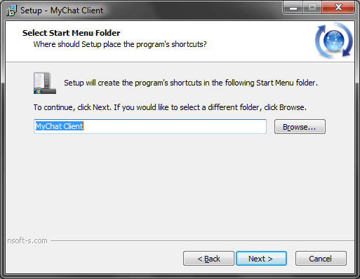 MyChat Client folder name in the &quot;Start&quot; menu