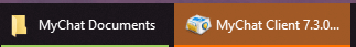 Flashing button for MyChat Client on taskkbar