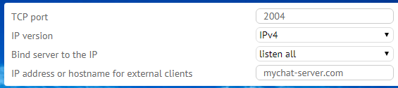 Настройка сетевого ядра MyChat Server