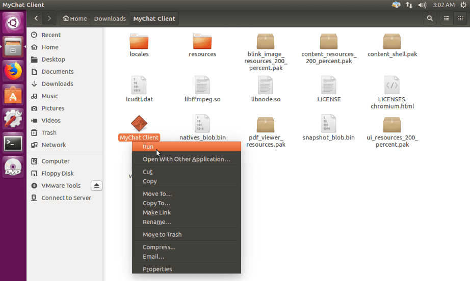 Run MyChat for Ubuntu