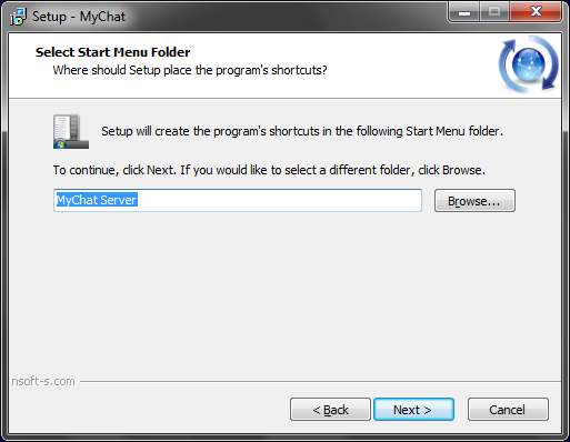 Folder name in the &quot;Start&quot; menu of MyChat intranet messenger