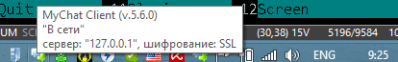 Текст подсказки в системном трее (system tray) для MyChat Client