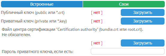 Как загрузить свои сертификаты для HTTPS шифрования трафика в MyChat Server
